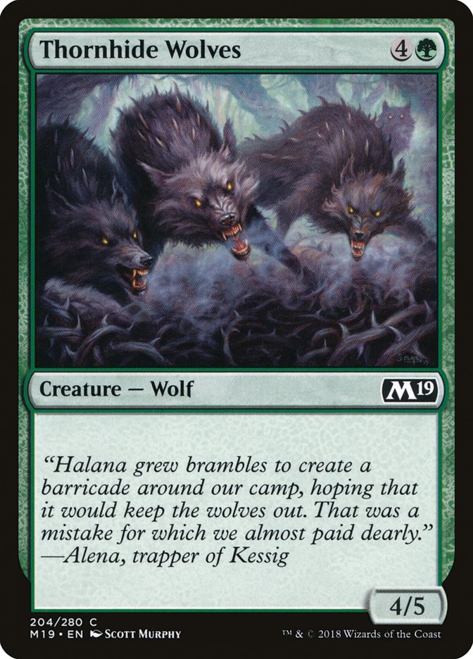 Thornhide Wolves [Core Set 2019] | Gamers Paradise