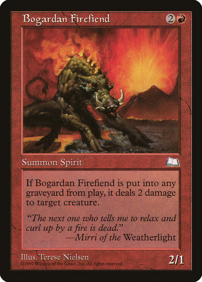 Bogardan Firefiend [Weatherlight] | Gamers Paradise