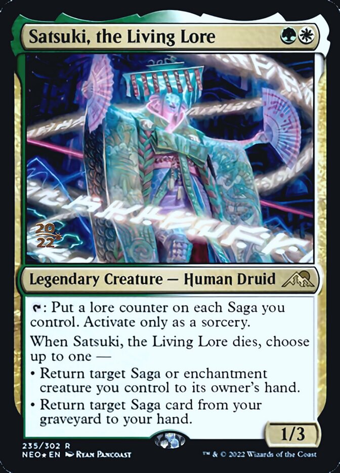 Satsuki, the Living Lore [Kamigawa: Neon Dynasty Prerelease Promos] | Gamers Paradise