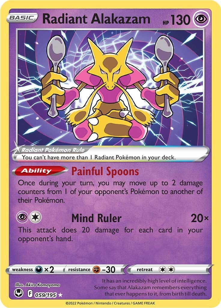 Radiant Alakazam (059/195) [Sword & Shield: Silver Tempest] | Gamers Paradise