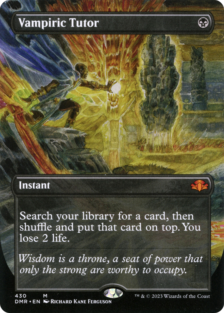 Vampiric Tutor (Borderless Alternate Art) [Dominaria Remastered] | Gamers Paradise