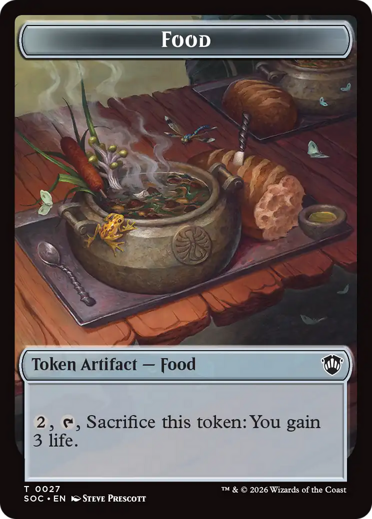 Elemental (0020) // Food Double-Sided Token [Secrets of Strixhaven Commander Tokens] | Gamers Paradise