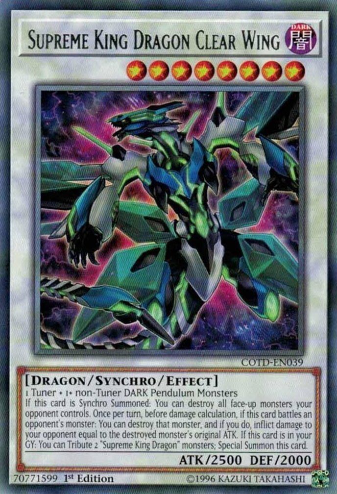 Supreme King Dragon Clear Wing [COTD-EN039] Rare | Gamers Paradise