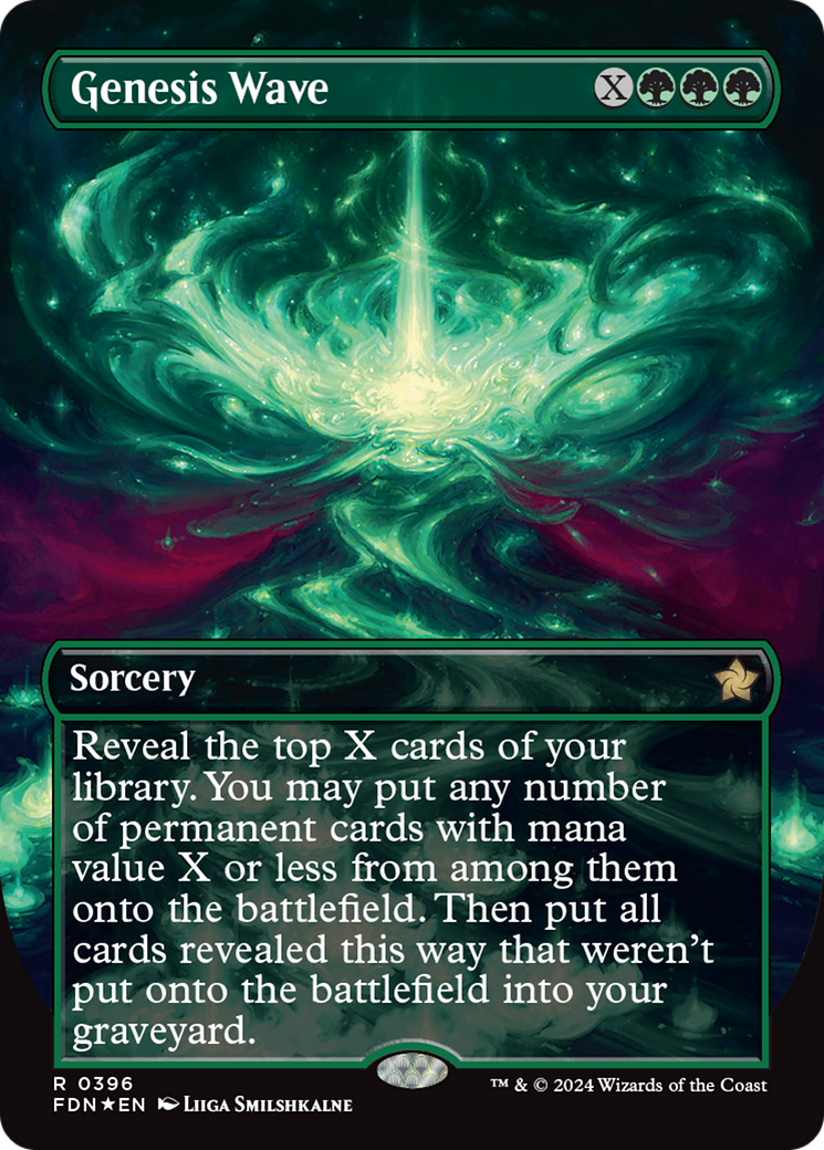 Genesis Wave (Borderless) (Mana Foil) [Foundations] | Gamers Paradise