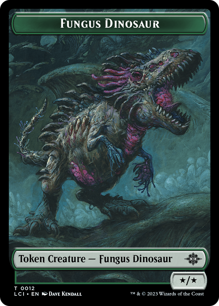 Fungus Dinosaur // Spirit Double-Sided Token [The Lost Caverns of Ixalan Tokens] | Gamers Paradise