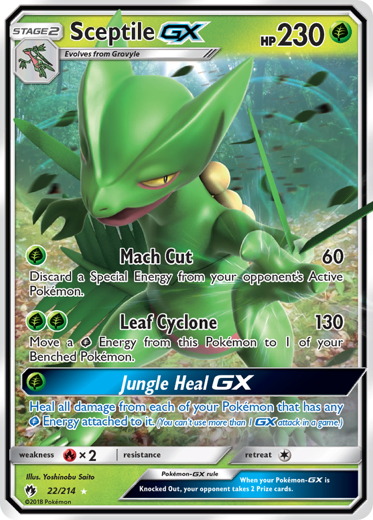 Sceptile GX (22/214) [Sun & Moon: Lost Thunder] | Gamers Paradise