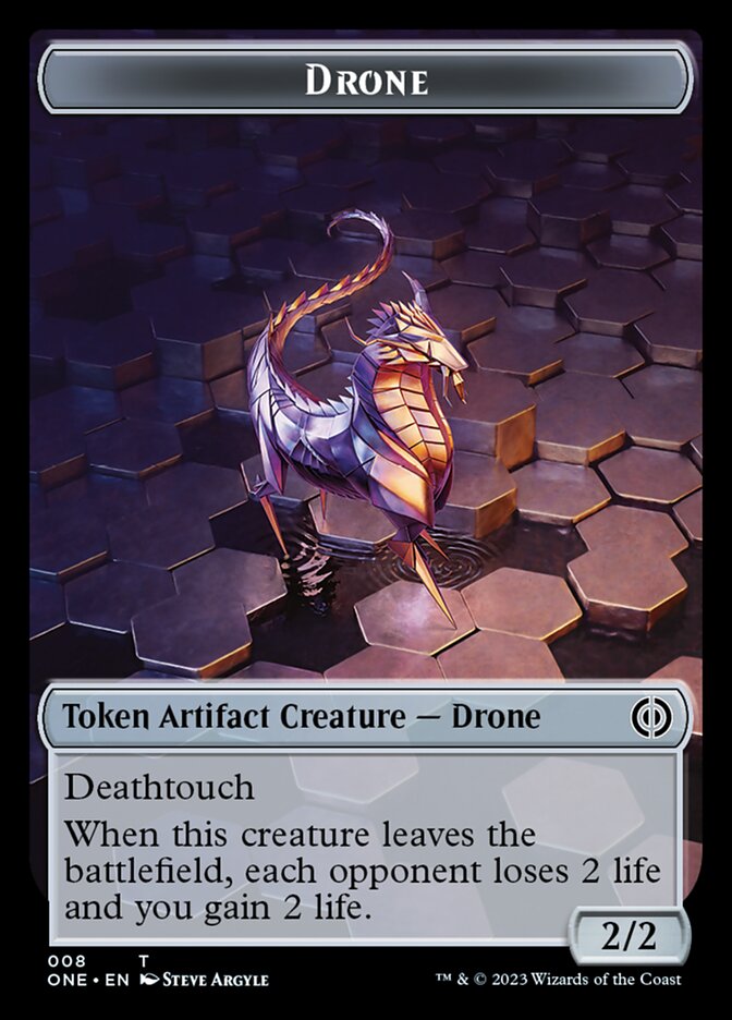 Rebel // Drone Double-Sided Token [Phyrexia: All Will Be One Tokens] | Gamers Paradise