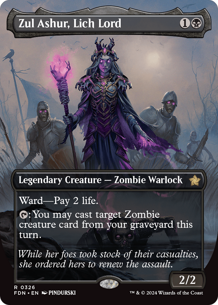 Zul Ashur, Lich Lord (Borderless) [Foundations] | Gamers Paradise