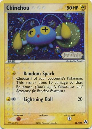 Chinchou (50/92) (Stamped) [EX: Legend Maker] | Gamers Paradise