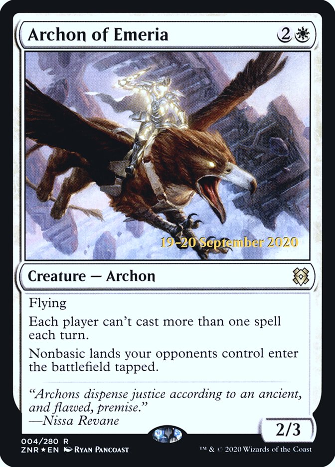 Archon of Emeria [Zendikar Rising Prerelease Promos] | Gamers Paradise