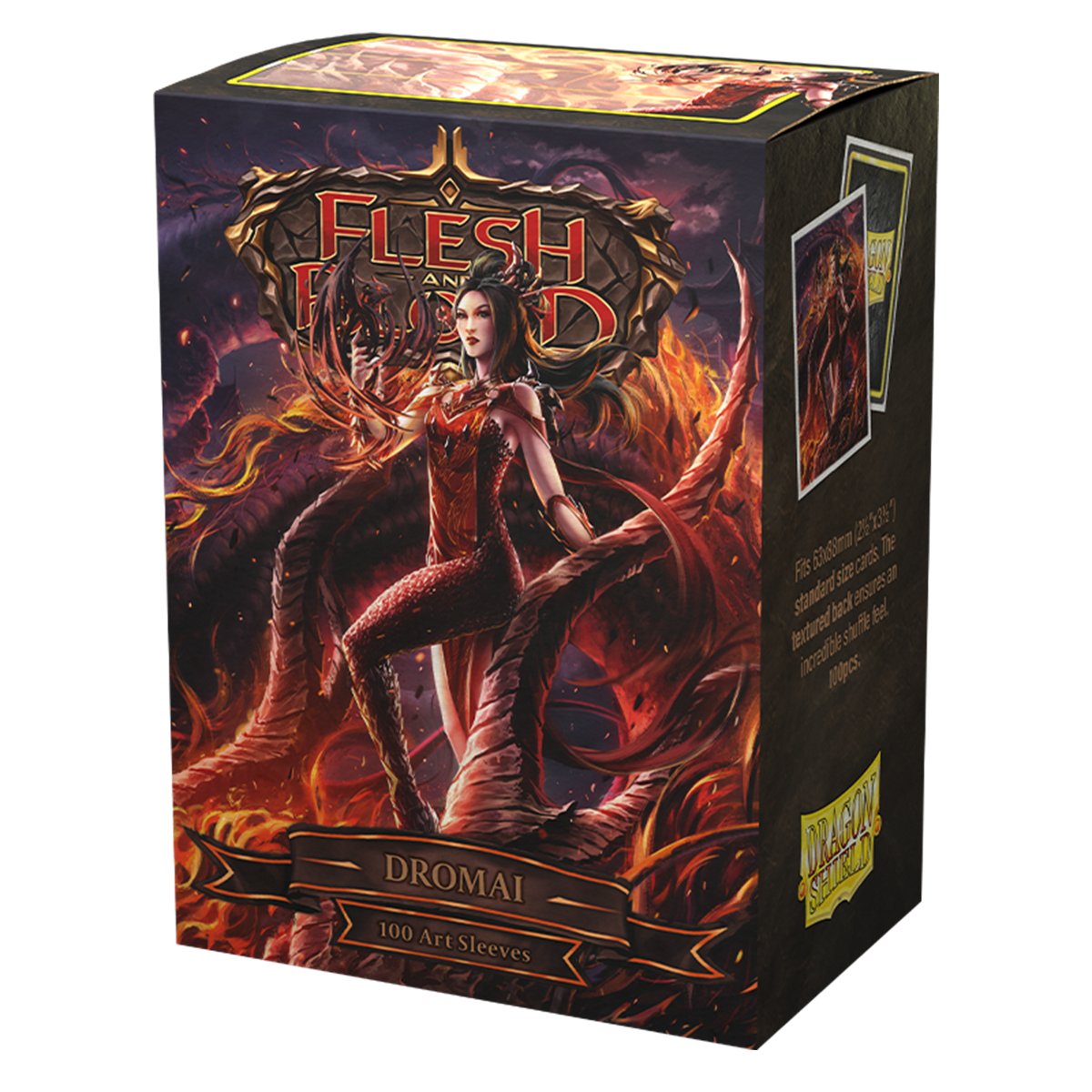 Dragon Shield: Standard 100ct Art Sleeves - Flesh and Blood (Dominia) | Gamers Paradise