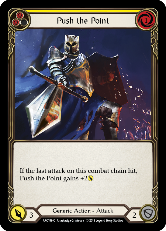 Push the Point (Yellow) [ARC189-C] (Arcane Rising)  1st Edition Normal | Gamers Paradise