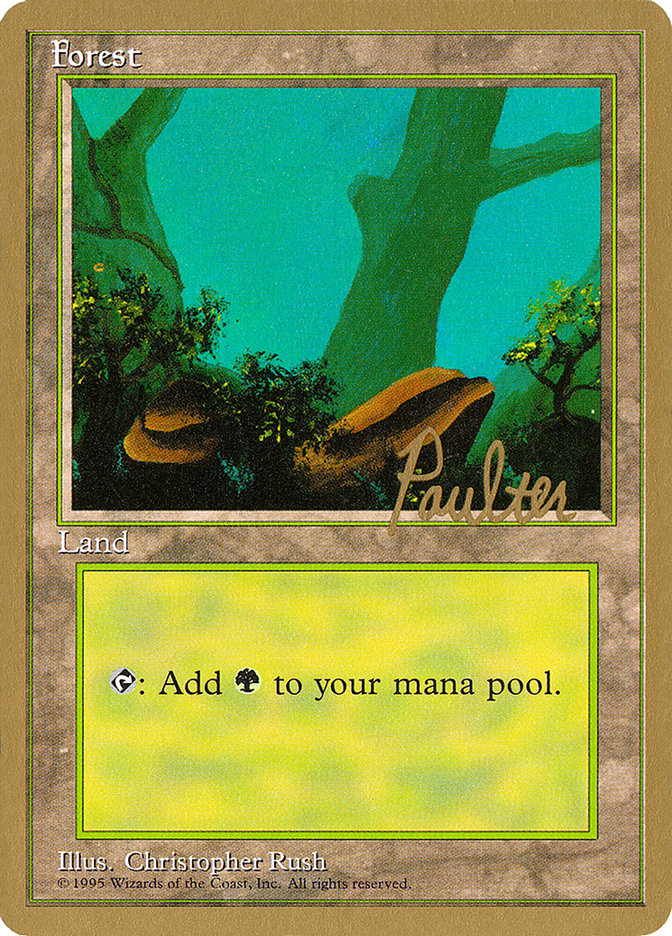 Forest (pp378) (Preston Poulter) [Pro Tour Collector Set] | Gamers Paradise