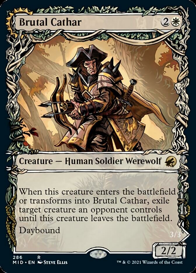 Brutal Cathar // Moonrage Brute (Showcase Equinox) [Innistrad: Midnight Hunt] | Gamers Paradise