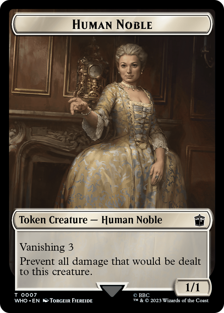 Human Noble // Cyberman Double-Sided Token [Doctor Who Tokens] | Gamers Paradise