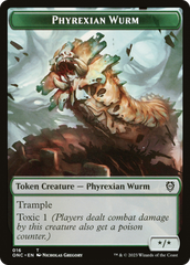 Phyrexian Wurm // Phyrexian Horror Double-Sided Token [Phyrexia: All Will Be One Commander Tokens] | Gamers Paradise