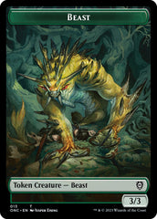 Poison Counter // Beast Double-Sided Token [Phyrexia: All Will Be One Commander Tokens] | Gamers Paradise
