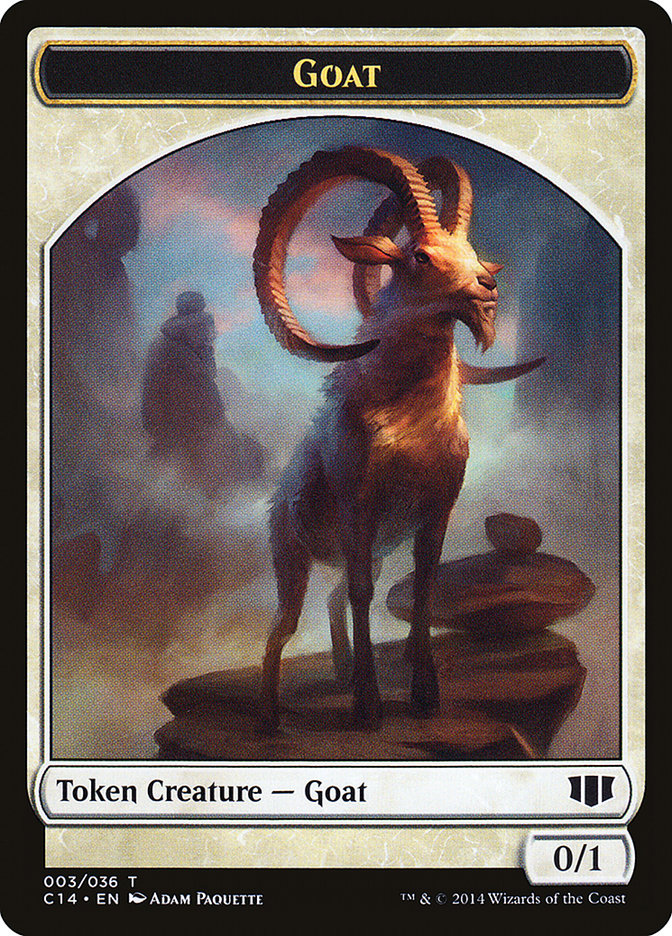 Goblin // Goat Double-Sided Token [Commander 2014 Tokens] | Gamers Paradise