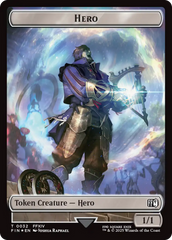 Human Soldier // Hero (0032) Double-Sided Token (Surge Foil) [FINAL FANTASY Commander Tokens] | Gamers Paradise