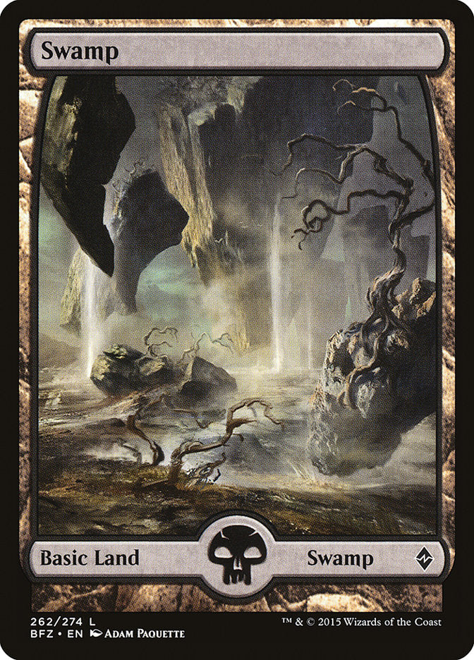 Swamp (262) (Full Art) [Battle for Zendikar] | Gamers Paradise