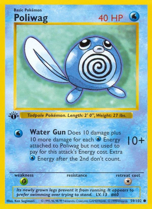 Poliwag (59/102) (Shadowless) [Base Set 1st Edition] | Gamers Paradise