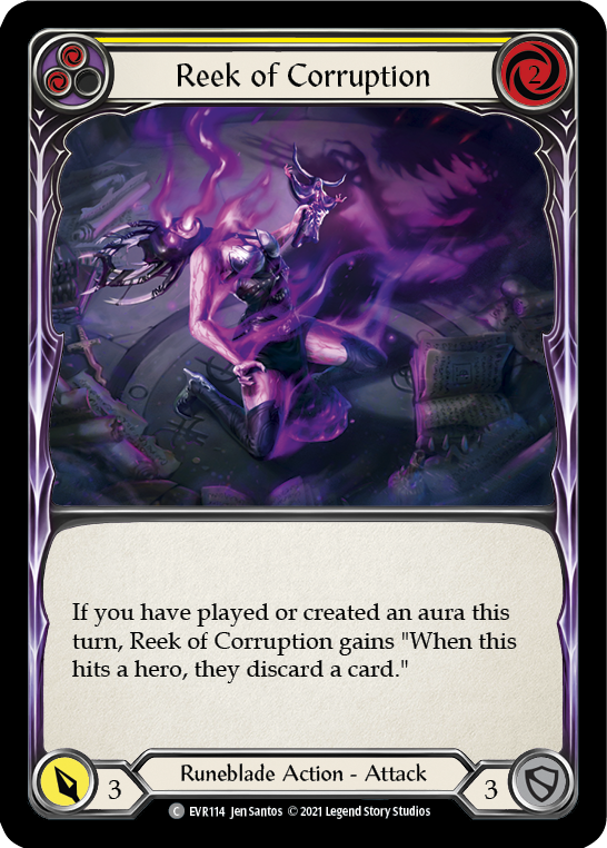 Reek of Corruption (Yellow) [EVR114] (Everfest)  1st Edition Rainbow Foil | Gamers Paradise