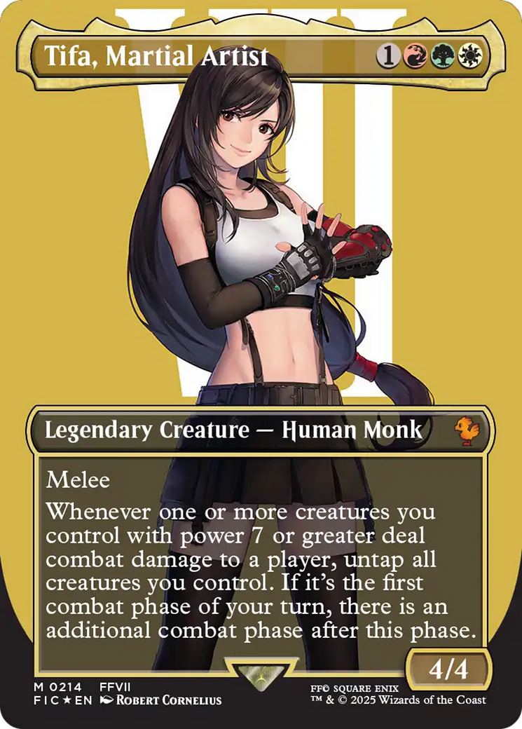 Tifa, Martial Artist (Borderless) (Surge Foil) [FINAL FANTASY Commander] | Gamers Paradise