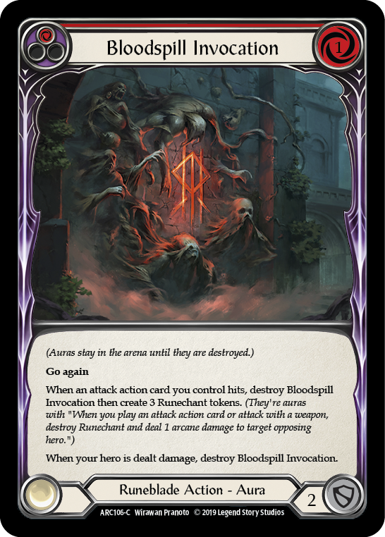 Bloodspill Invocation (Red) [ARC106-C] (Arcane Rising)  1st Edition Normal | Gamers Paradise