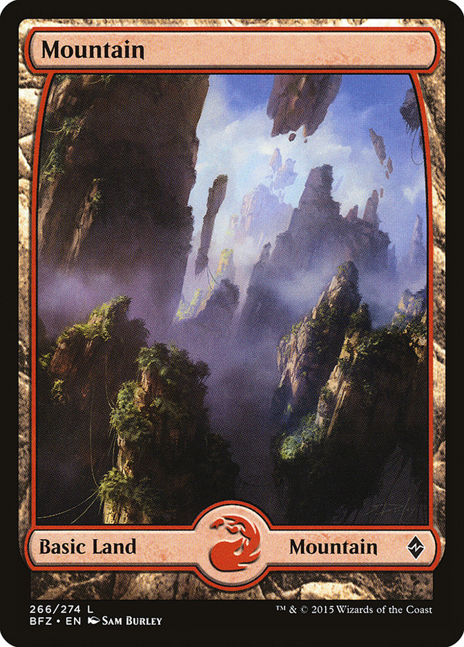 Mountain (266) (Full Art) [Battle for Zendikar] | Gamers Paradise