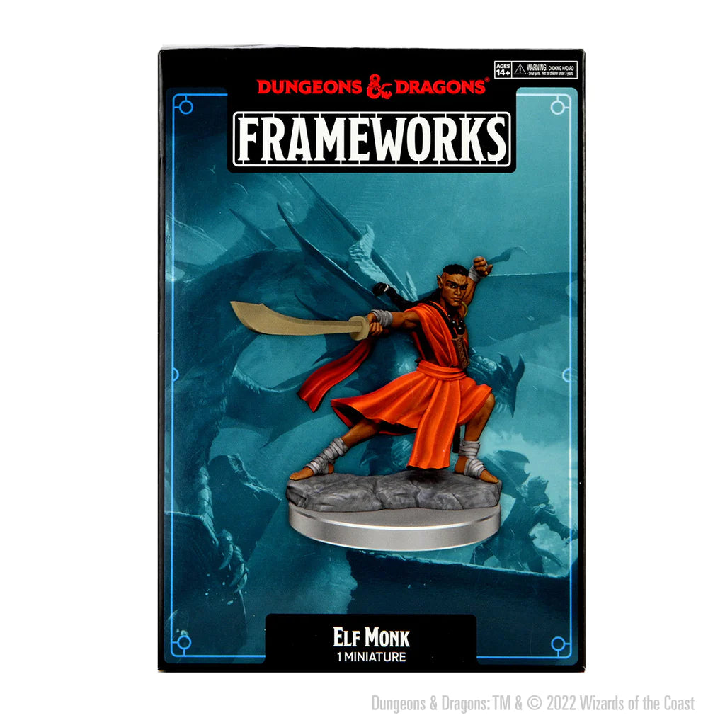 D&D FRAMEWORKS: ELF MONK MALE - UNPAINTED AND UNASSEMBLED | Gamers Paradise