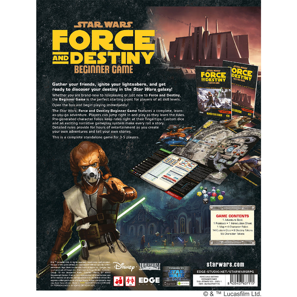 STAR WARS - FORCE AND DESTINY: BEGINNER GAME | Gamers Paradise
