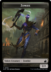 Spirit (0018) // Zombie Double-Sided Token [Ravnica Remastered Tokens] | Gamers Paradise