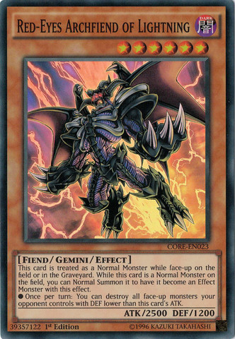 Red-Eyes Archfiend of Lightning [CORE-EN023] Super Rare | Gamers Paradise