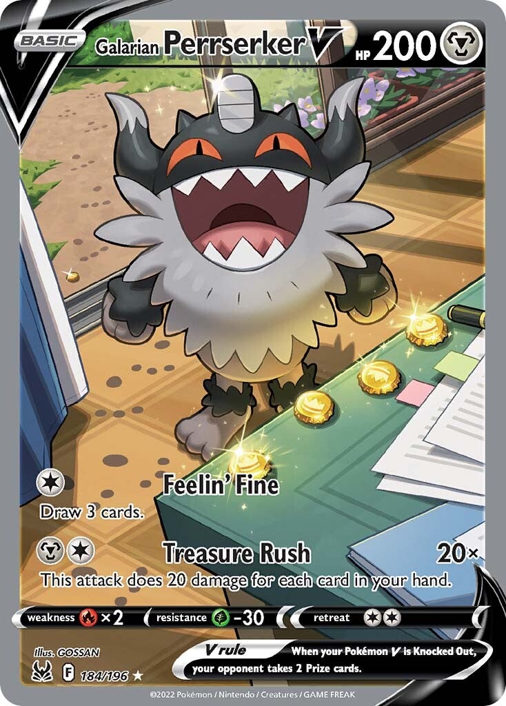 Galarian Perrserker V (184/196) [Sword & Shield: Lost Origin] | Gamers Paradise