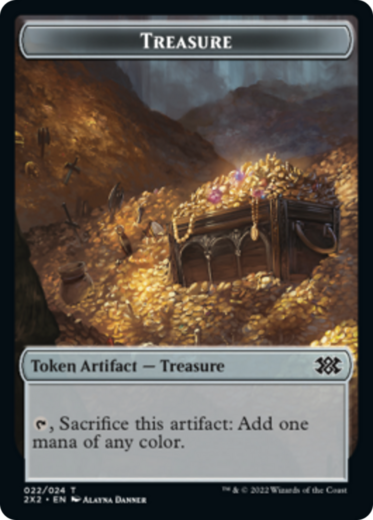 Zombie // Treasure Double-Sided Token [Double Masters 2022 Tokens] | Gamers Paradise