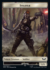 Soldier (003) // Sicarian Infiltrator Double-Sided Token (Surge Foil) [Warhammer 40,000 Tokens] | Gamers Paradise
