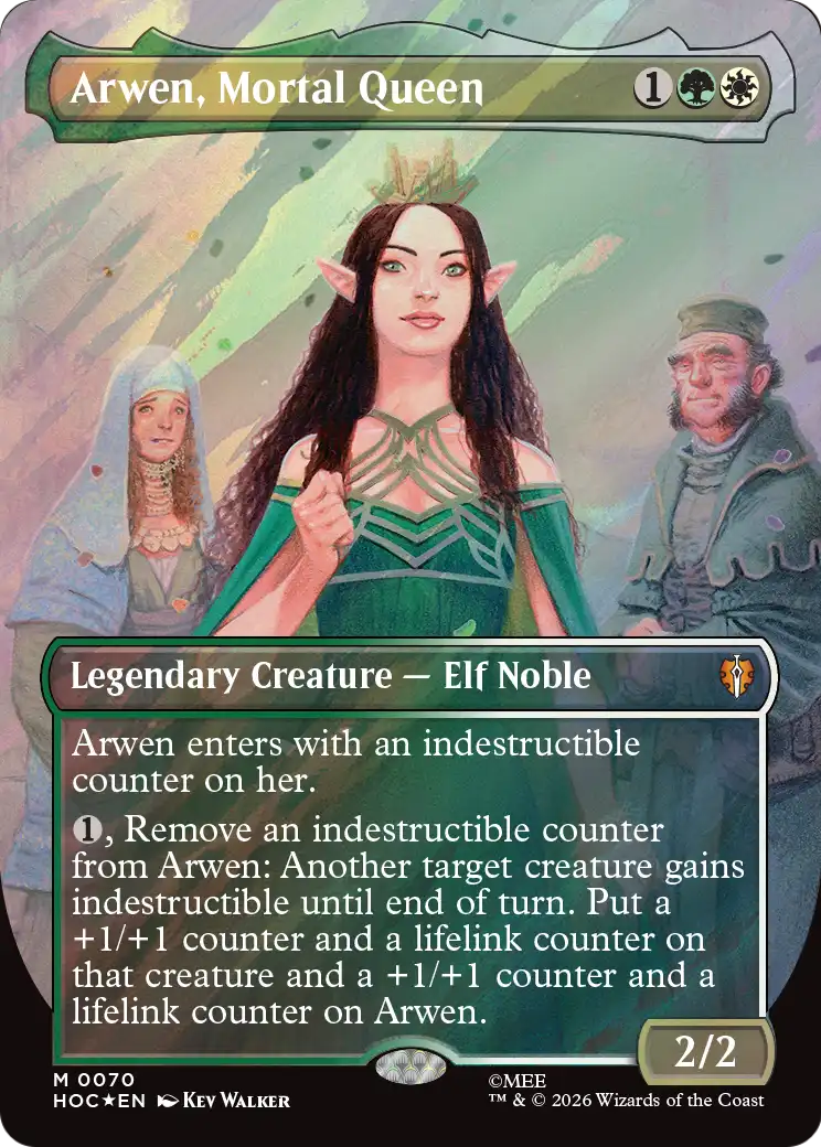 Arwen, Mortal Queen (Borderless) (Surge Foil) [The Hobbit: Eternal-Legal] | Gamers Paradise