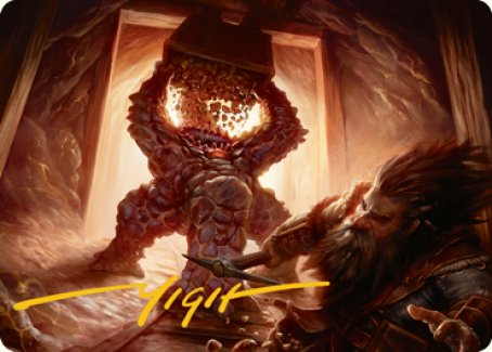 Xorn Art Card (Gold-Stamped Signature) [Dungeons & Dragons: Adventures in the Forgotten Realms Art Series] | Gamers Paradise