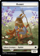Agate Instigator // Rabbit Double-Sided Token [Bloomburrow Commander Tokens] | Gamers Paradise