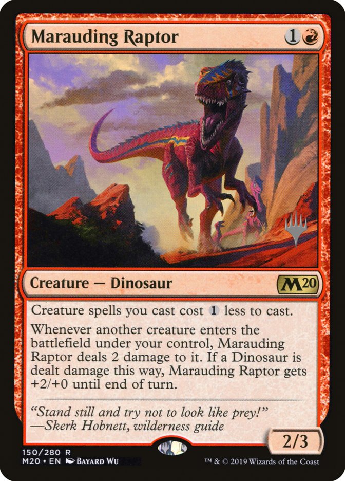Marauding Raptor (Promo Pack) [Core Set 2020 Promos] | Gamers Paradise