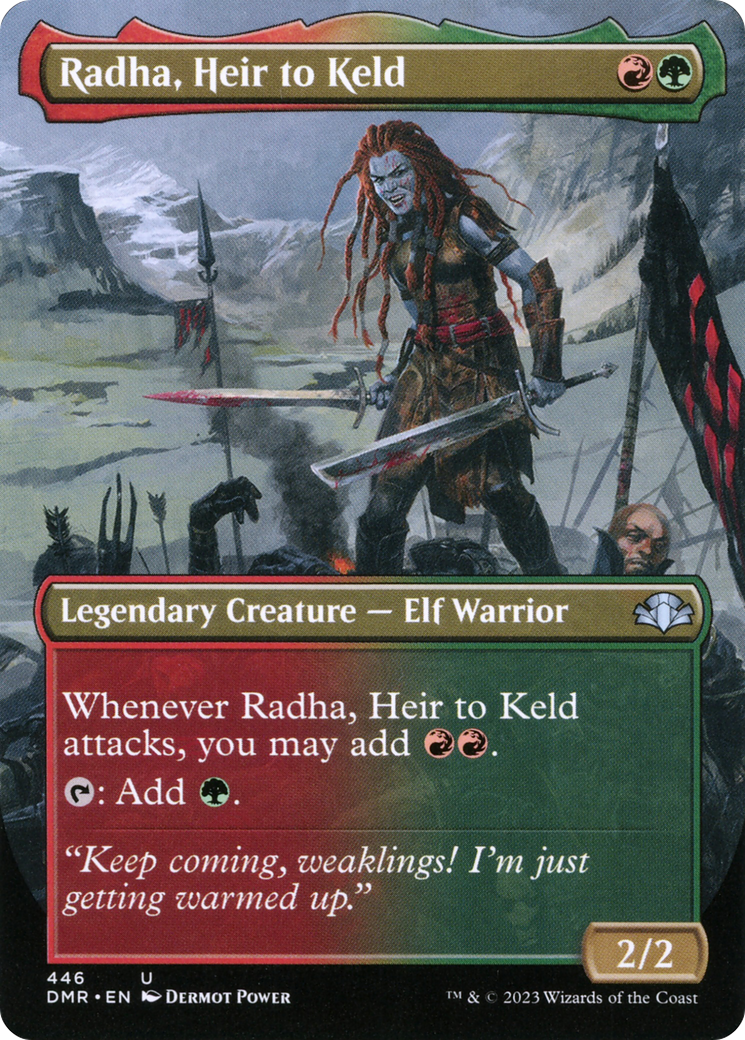 Radha, Heir to Keld (Borderless Alternate Art) [Dominaria Remastered] | Gamers Paradise