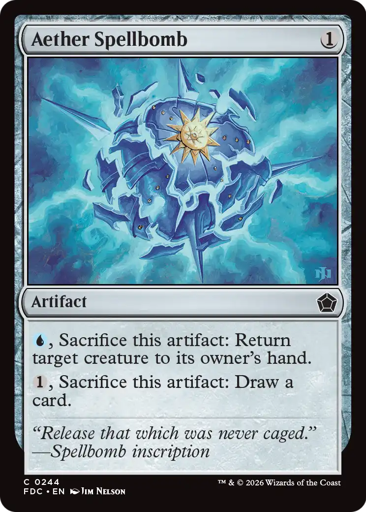 Aether Spellbomb [Foundations Commander] | Gamers Paradise
