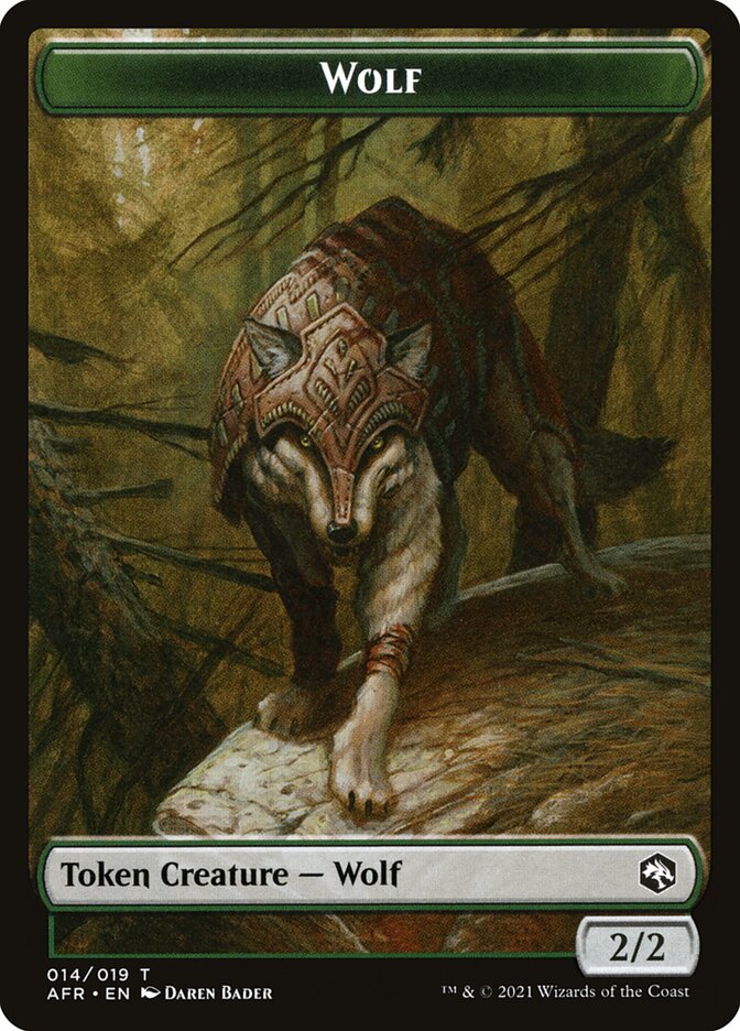 Wolf // Mordenkainen Emblem Double-Sided Token [Dungeons & Dragons: Adventures in the Forgotten Realms Tokens] | Gamers Paradise