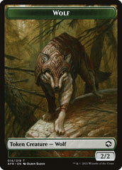 Wolf // Icingdeath, Frost Tongue Double-Sided Token [Dungeons & Dragons: Adventures in the Forgotten Realms Tokens] | Gamers Paradise