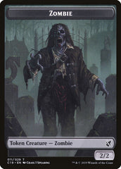Zombie (010) // Zombie (011) Double-Sided Token [Commander 2019 Tokens] | Gamers Paradise