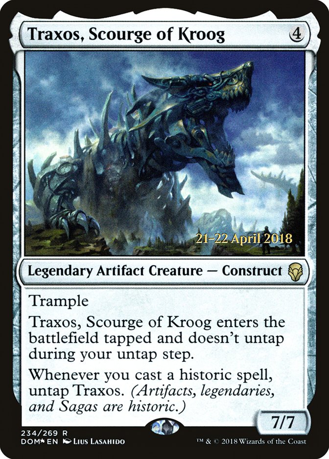 Traxos, Scourge of Kroog [Dominaria Prerelease Promos] | Gamers Paradise
