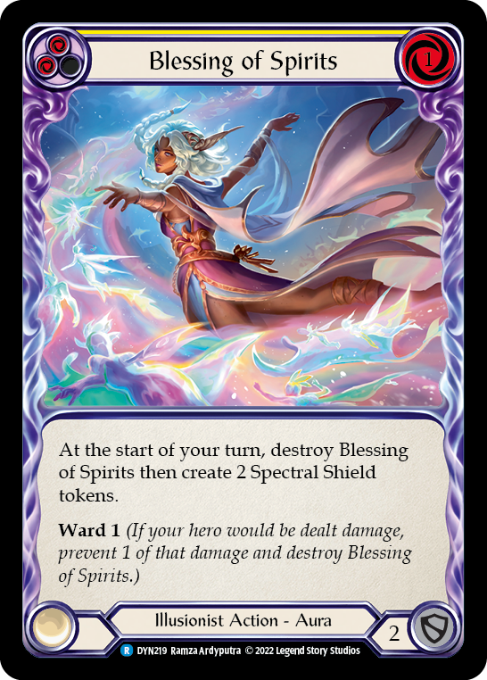 Blessing of Spirits (Yellow) [DYN219] (Dynasty)  Rainbow Foil | Gamers Paradise