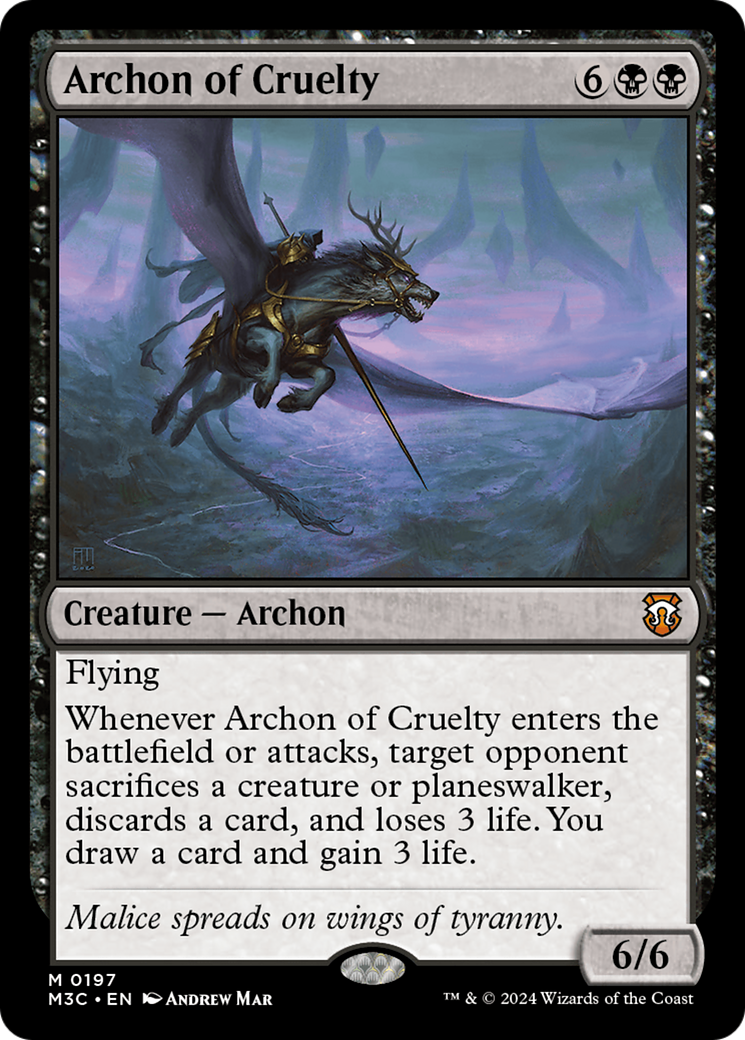 Archon of Cruelty (Ripple Foil) [Modern Horizons 3 Commander] | Gamers Paradise