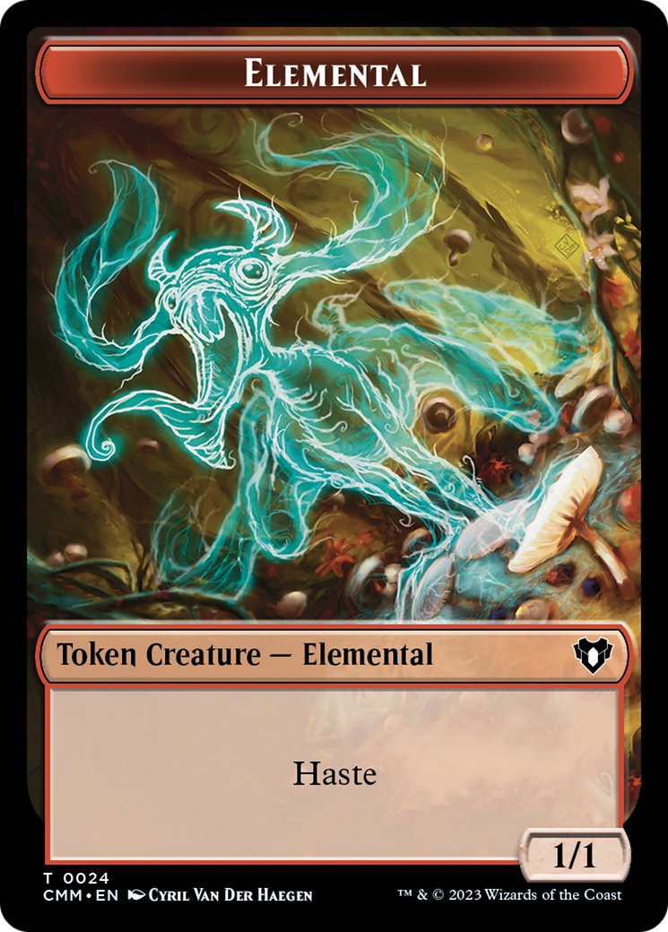 Elemental (0024) // Dwarf Berserker Double-Sided Token [Commander Masters Tokens] | Gamers Paradise
