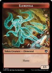 Elemental (0024) // Dwarf Berserker Double-Sided Token [Commander Masters Tokens] | Gamers Paradise